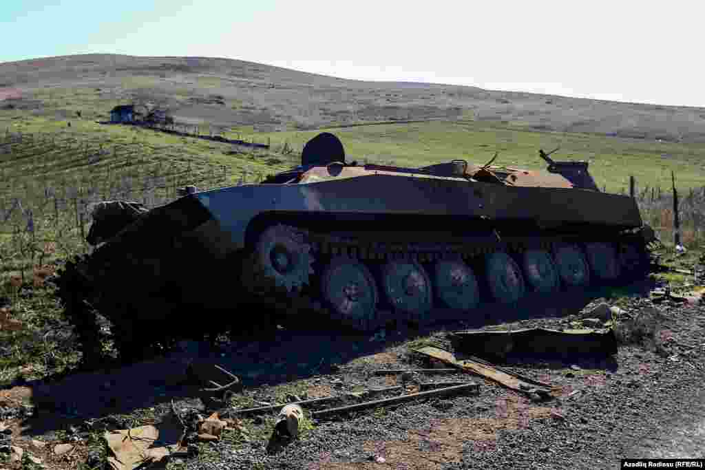 The area around Hadrut still bears the scars of war. 
