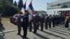 Studenti Kriminalističko-policijskog univerziteta i kadeti Vojne akademije u Beogradu uoči defilea, Prijedor, 7. jul 2024.