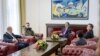 Претседателот на Република Северна Македонија, Стево Пендаровски на средба со претставниците на Синдикатот на контролори на летање во М-НАВ, Александар Тасевски и Горан Гавровски 
