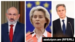 Armenian Prime Minister Nikol Pashinian, European Commission President
Ursula von der Leyen, and U.S. Secretary of State Antony Blinken.
