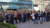 Протест на вработените во Министерството за култура за повисоки плати. По два протести пред Министерството за финансии, тие сега протестираат пред владата 