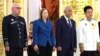 Выступая с речью на церемонии и дойдя до Алхаса Квициниа, Владимир Путин отметил стратегическое партнерство РФ с Абхазией