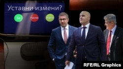 Христијан Мицкоски, Димитар Ковачевски и Али Ахмети