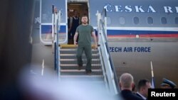 Владимир Зеленскийдин Прагага келген учуру. 6-июль, 2023-жыл.