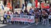 Протест на судската админситрација во организација на Синдикатот на УПОЗ, Скопје, 28 септември 2023.