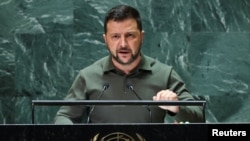 Владимир Зеленский выступает перед Генассамблеей ООН, Нью-Йорк, 19 сентября 2023 года