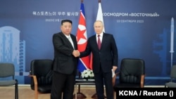 Susret Kima i Putina na kozmodromu Vostočni u dalekoistočnoj ruskoj Amurskoj regiji, 13. septembra 2023.