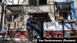 Краматорск шаарынын тургундары, аткылоодон кийин тартылган сүрөт