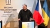 Голова Верховної Ради Руслан Стефанчук на другому парламентському саміті «Кримська платформа» в Празі, 24 жовтня 2023 року
