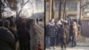 Редици за издавање на лични документи пред полициската станица „Пролет“ во Кисела Вода 