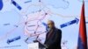Armenia - Prime Minister Nikol Pashinian speaks during the Ministerial Meeting of the Landlocked Developing Countries held in Yerevan, December 14, 2023.
