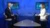 Єнс Столтенберґ під час інтерв’ю з кореспонденткою Радіо Свобода Зоряною Степаненко