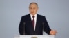 Владимир Путин по време на годишната си реч пред федералното събрание.