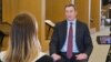 Глава правління НАК «Нафтогаз України» Олексій Чернишов під час інтерв'ю Радіо Свобода в Брюсселі