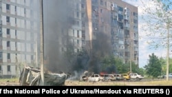 Кадър от Първомайск след руския удар
