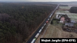 Польсько-український кордон у Гребенному, Польща, 27 листопада 2023 року.