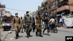 Security forces on patrol in Lahore, Punjab Province (file photo)