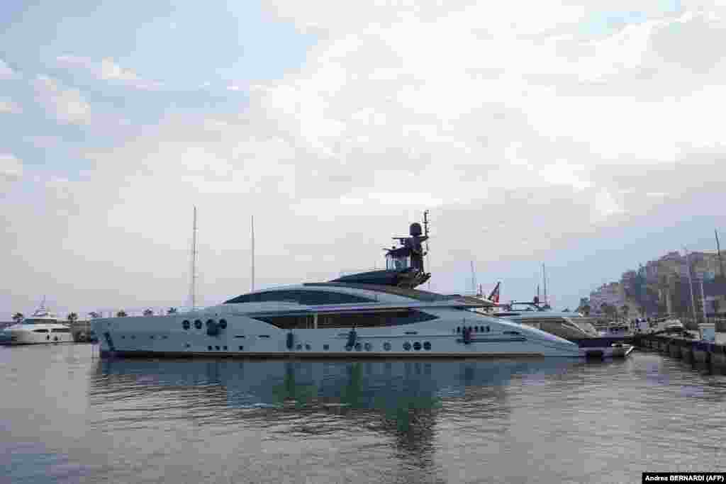 The 65-meter Lady M, said to be owned by Russian oligarch Aleksei Mordashov, was seized by Italian police in early March. Mordashov is considered one of Russia's richest citizens, with an estimated net worth of $21.2 billion, according to the Bloomberg Billionaires Index. He owns one-third of Europe's biggest tour operator, TUI. He has a financial interest in Rossia Bank, which European authorities say is the "personal bank" for senior Russian officials. Mordashov told the state news agency TASS, "I have absolutely nothing to do with the emergence of the current geopolitical tension and I do not understand why the EU has imposed sanctions on me."