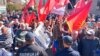 Протести против отворањето на бугарскиот клуб „Цар Борис Трети“ во Македонија, 7 октомври, 2022.
