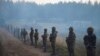 Польські військові на кордоні з Білоруссю