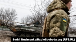 Українські військові на лінії фронту поблизу Соледара, січень 2023 року