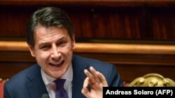 Đuzepe Konte, italijanski premijer, govori u Senatu - arhivska fotografija
