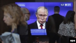 Президент Росії Володимир Путін на Петербурзькому економічному форумі, 2017 рік
