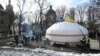 Украинадагы казак диаспорасы тиккен боз үй. Львов, 1-февраль, 2023-жыл