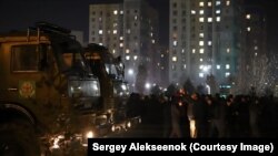 Алматыдагы митингчилер, 4-январь 2022-жыл. 