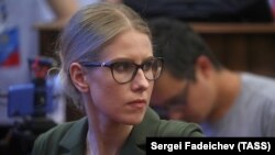 Любов Собол, заснета тук по време на разговор с представители на ЦИК, 6 август 2019 г. Тогава властите отказват да я регистрират като кандидат за местните избори.