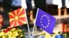 Знамиња на Северна Македонија и Европската унија (Илустрација)