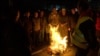 Bosnia-Herzegovina, Sarajevo, Miners protest in Sarajevo, November 23, 2021. 