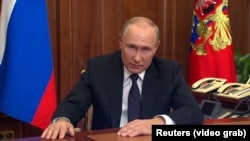 Президент Росії Володимир Путін оголошує про мобілізацію у Росії, 21 вересня 2022 року