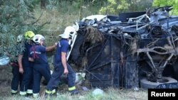Рятувальники на місці ДТП, Угорщина, 15 серпня 2021 року
