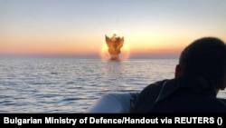 Българските Военноморски сили унищожават мина в Черно море на 1 юли (илюстративна снимка).