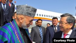 Ооган президенти Хамид Карзай Бишкекте.