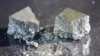 A close-up of rare earth metal produced at MP Materials' Independence facility in Fort Worth, Texas. 