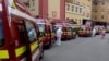 Ambulanțe în curtea Spitalului Matei Balș