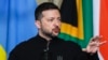 Ukrainian President Volodymyr Zelenskyy gestures as he speaks at a joint press conference. (file photo)