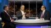 Armenia - RFE/RL's Armenian Service director Harry Tamrazian (R) hosts Armen Martirosian (L), vice-chairman of the Heritage party, and Levon Zurabian, leader of the Armenian National Congress's parliamentary faction, at Azatutyun TV's Yerevan Studio