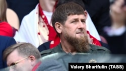 Чеченський лідер Рамзан Кадиров на відкритті Чемпіонату світу з футболу на матчі між Росією та Саудівською Аравією в Москві, 14 червня