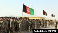 An Afghan army graduation ceremony in Kandahar on October 23.