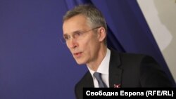 Генералният секретар на НАТО Йенс Столтенберг в София. 