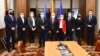 Членовите на Државната изборна комисија - ДИК - со претседателот на Парламентот, Талат Џафери, по свечената заклетва