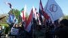 نمایی از یک تجمع گروه «جنبش عربی آزادیبخش الاحواز» در هلند.