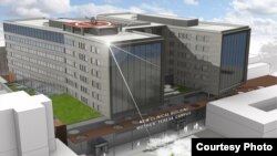 Снимка изгледот на новиот клинички центар кој требаше да се гради во 2017 година 