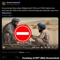 Europe Invasion промовираше видео од Белгин Кок, предупредувајќи за авганистанските имигранти. Автор е наводна „Алиса“.