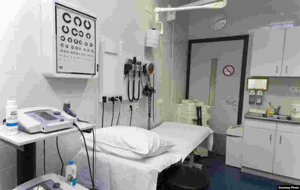 An examination room caters to the inmates' medical needs.