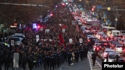 Armenia - Thousands of people mark the 11th anniversary of deadly post-election violence in Yerevan, March 1, 2019.