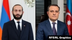 Ararat Mirzoyan (solda) və Ceyhun Bayramov